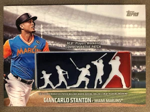Tarjeta de parche con logotipo de fin de semana de jugadores 2018 Topps Giancarlo Stanton #PWP-GST - A184 - Imagen 1 de 2