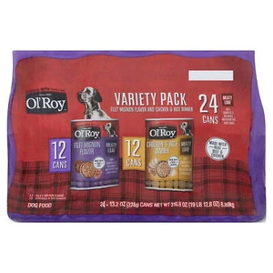 Ol' Roy Filet Mignon Flavor and Chicken Rice Meaty Loaf Wet Dog Food 24 Pack - Picture 1 of 6