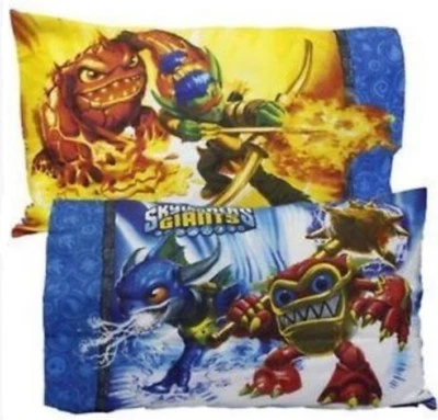 SKYLANDERS Pillowcase NEW Standard Reversible Pillow Case Eruptor Flameslinger - Image 1 of 2