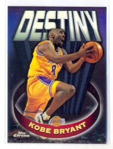 KOBE BRYANT 1997-98 TOPPS CHROME DESTINY REFRACTOR #D-5 LOS ANGELES LAKERS HOF