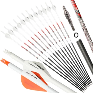 32" Pure Carbon Arrows SP300-800 Shaft ID6.2 Recurve CompoundBow Archery Hunting - Picture 1 of 25