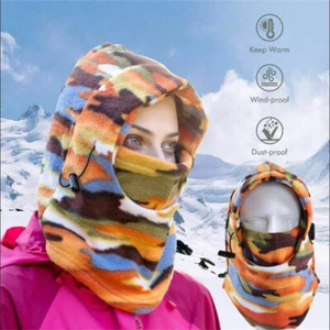 Camo Balaclava Fleece Face Masks for Hunting Ski Running Windproof Face Cover US - Picture 1 of 23