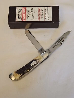 S & M 2016 Queen Historical Society Gathering Swaybelly Trapper knife - Image 1 of 4