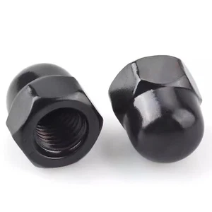 1/4-20" Black Acorn Cap Nuts, Acorn Nut Stainless Steel 18-8(304), 20Pcs-Pack - Bild 1 von 4