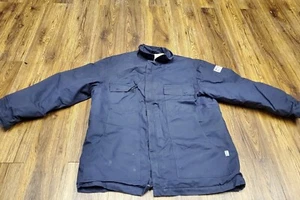 TYNDALE FR Fire Resistant Dark Blue Electrician Jacket Sz XL. - Picture 1 of 8