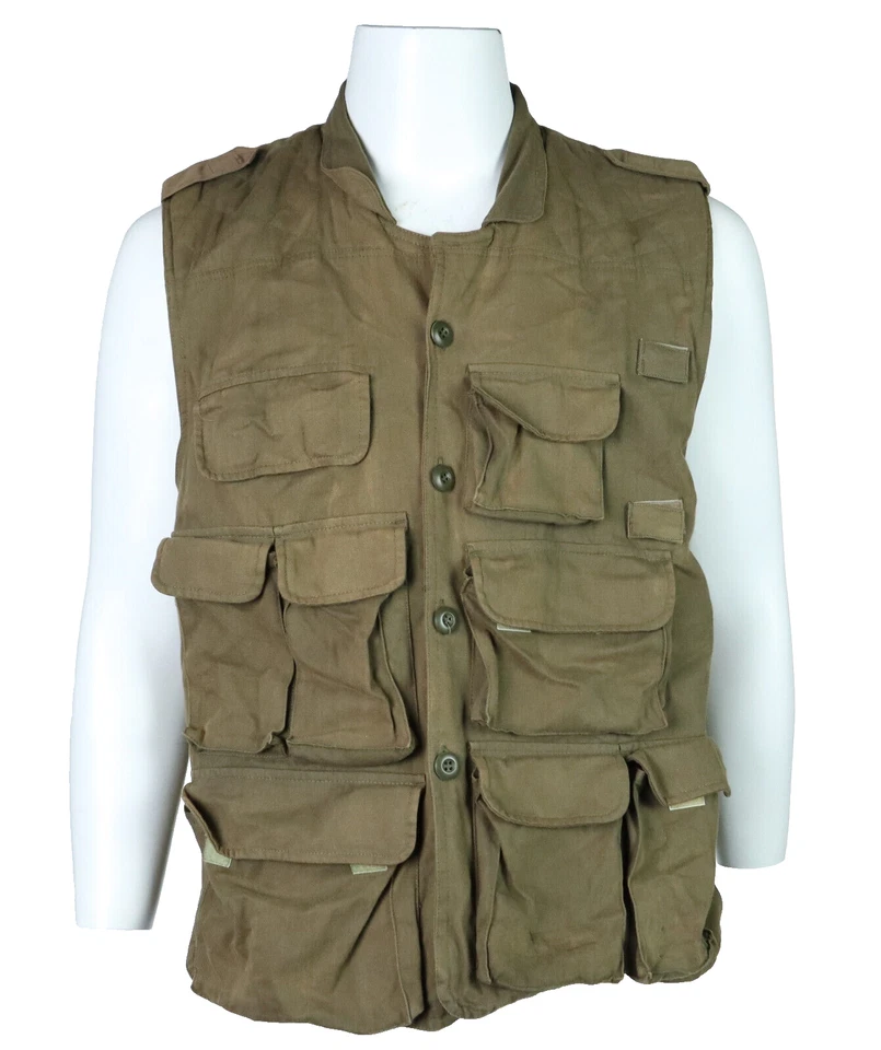 RIO BRAVO EE. UU. Para hombres Talla M Verde Algodón Exterior Trail Chaleco Bolsillos Pesca Caza Foto 1 de 4