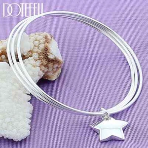 DOTEFFIL 925 Sterlingsilber dreikreisförmiger Sternarmreif Armband Damenschmuck - Bild 1 von 6