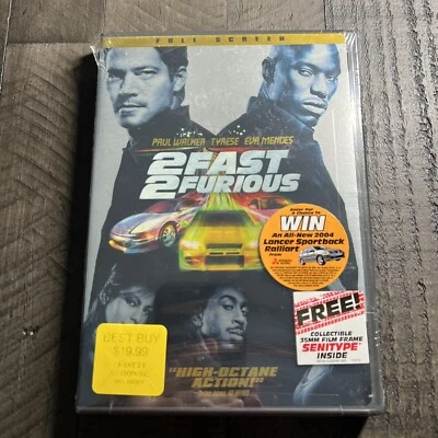 2 Fast 2 Furious (DVD) 2003 Full Frame Holographic Cover - New Sealed Foto 1 de 4