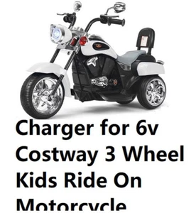 🔥ac power supply battery Charger For 6v walmart Costway 3 Wheel Kids Ride On - Picture 1 of 3