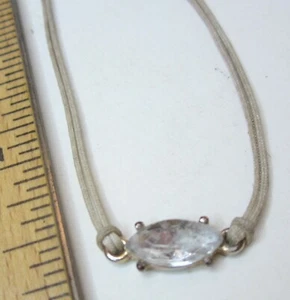 15" Klar Strass Perlen Silber plattiert Verstellbar Seil Halsband Halskette (80 - Bild 1 von 4