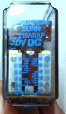 NOS - Struthers-Dunn 219ABAP 36V DC industrial relay - Image 1 of 3