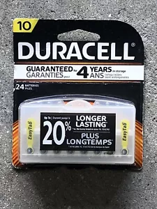 Duracell 10 Long Lasting Batteries DA10B24ZM 24 Piles New - Picture 1 of 2