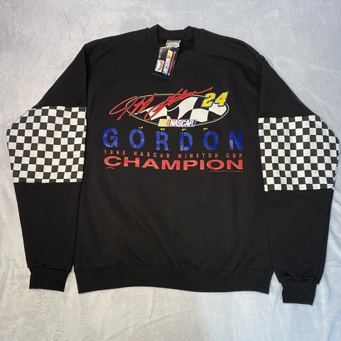 Vintage NASCAR Jeff Gordon Sweatshirt Deadstock Mens Medium Nutmeg 90s Cover