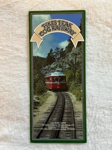 Pikes Peak Cog Railway Travel Brochure Colorado Springs Timetable Fares Info - Picture 1 of 4
