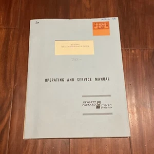 HP 8364A Dual Manual Data Panel Operating & Service Manual 8/67 - Bild 1 von 3