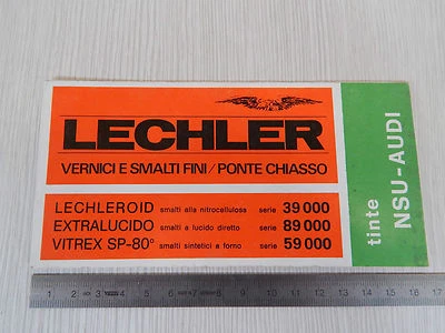 CATALOGO COLORI ORIGINALE LECHLER 1973 AUDI NSU - Immagine 1 di 3
