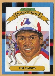 Tim Raines Montreal Expos Diamond Kings #2 - Donruss casi nuevo-como nuevo 1988 - Imagen 1 de 2