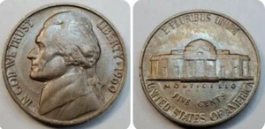 1960p Gem Bu tono azul Jefferson níquel #54v - Imagen 1 de 10