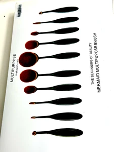 Ghalichi Glam 10 Piece Oval Makeup Brush Set - Black - Picture 1 of 2