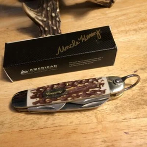 Schrade Uncle Henry Scout Next Gen 3 3/4" Staglon Pocket Knife SCH1135998 - Picture 1 of 8