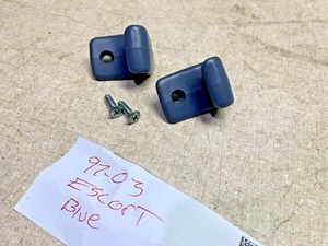 97 98 99 00 01 02 03 FORD ESCORT SUNVISOR CLIPS BLUE BOTH - Picture 1 of 2