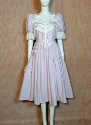 Custom Made To Order Square Neck Puff Sleeve Poplin Swing Dress Plus1x-10X L550 - Image 1 of 4