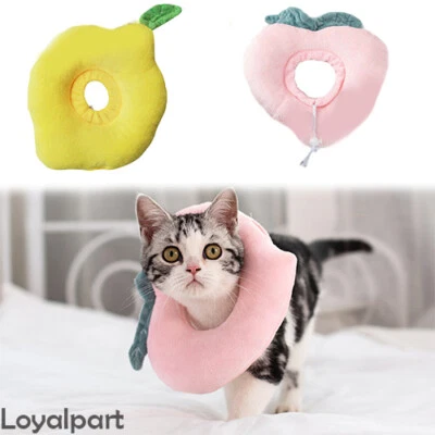 Pet Anti-bite Collar Recovery Peach Heart Lemon Soft Neck Cone For Dog Cat US