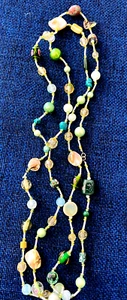 Bead Sweater Necklace 30" - Hand Blown Glass - Picture 1 of 4