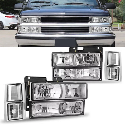 Faros suburban + esquina + parachoques para Chevy Silverado C10 C/K Tahoe 1994-1998 Foto 1 de 4