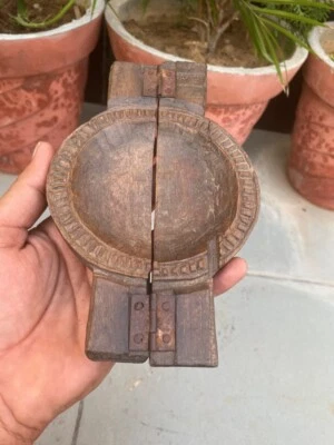 Antiguo plato molde Springerle galletas de madera anheladas a mano de 1700  Foto 1 de 4