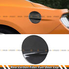 For 2015-2022 Ford Mustang Real Carbon Fiber Add-on Gas Fuel Tank Door Cover Cap