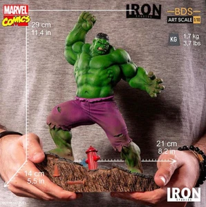 Figura estatua de arte de Iron Studios Marvel Comic Hulk 1:10 BDS nueva en stock - Imagen 1 de 11
