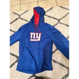 Majestic Pullover Hoodie Men's Size S Blue New York Giants Team Logo Long Sleeve - Picture 1 of 7