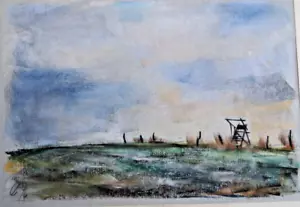 Franz Ehmke 1928 -2018 GDR Painter Hunt Ansitz An Evening At Field IN - Bild 1 von 5