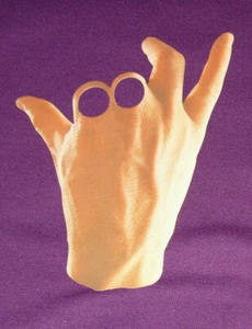 Addams Family Movie Thing Finger Puppet (1991) Full Color Glossy Cardboard  - Picture 1 of 4