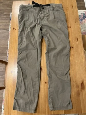 Pantalones informales de senderismo al aire libre marrón verde prana para hombre talla 38X32 Foto 1 de 4