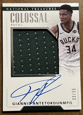 Parche colosal automático Panini National Treasures Giannis Antetokounmpo 2017-18/35 Foto 1 de 2