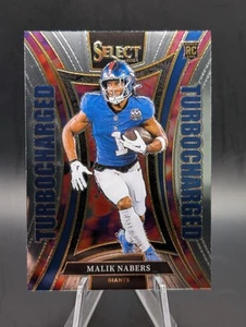 2024 Panini Select - Turbocharged Malik Nabers #15 (RC) New York Giants - Picture 1 of 2