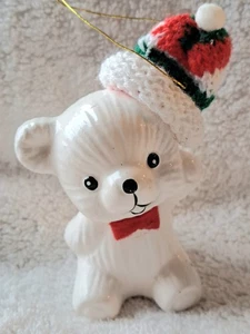 Juego De Colección De 3 Adornos De Oso De Nieve De Porcelana Para Navidad Alrededor Del Mundo  - Imagen 1 de 9