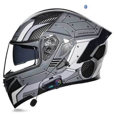 Neu Bluetooth hoch klappbarer Motorrad helm Motorrad M-2XL - Bild 1 von 4
