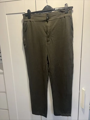 Zara Ankle Grazer Khaki Trouser Size L - Image 1 of 3