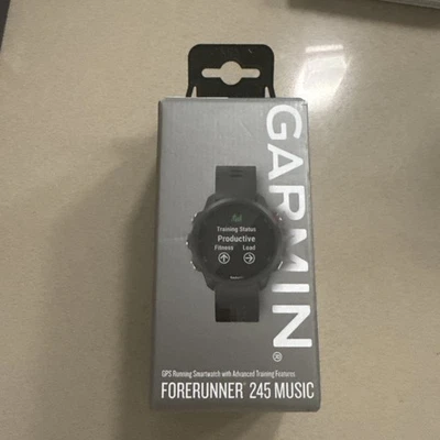 Garmin Forerunner 245 Music GPS Smartwatch - Black - Open Box - Image 1 of 4