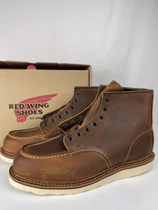 Scarpe Red Wing 6" mocassino stivaletto TAGLIA 11,5 D 1907 MADE IN USA rame grezzo e resistente - Foto 1 di 10