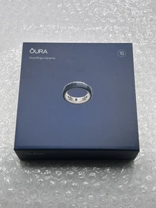 Oura Ring Gen 4 Ceramic Midnight Size 15 Smart Ring Brand New Sealed - Picture 1 of 3