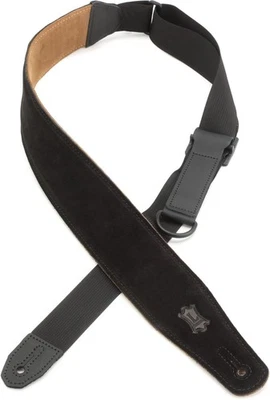 Correa de guitarra Levy's MRHSP-BLK 2,5" de gamuza ancha altura derecha - negra Foto 1 de 4