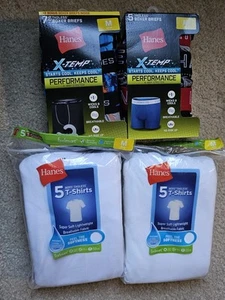 Hanes Boys M X-temp Boxer Briefs Tshirt Lot Sz 10-12 Undershirt Bundle Nwt - Picture 1 of 4