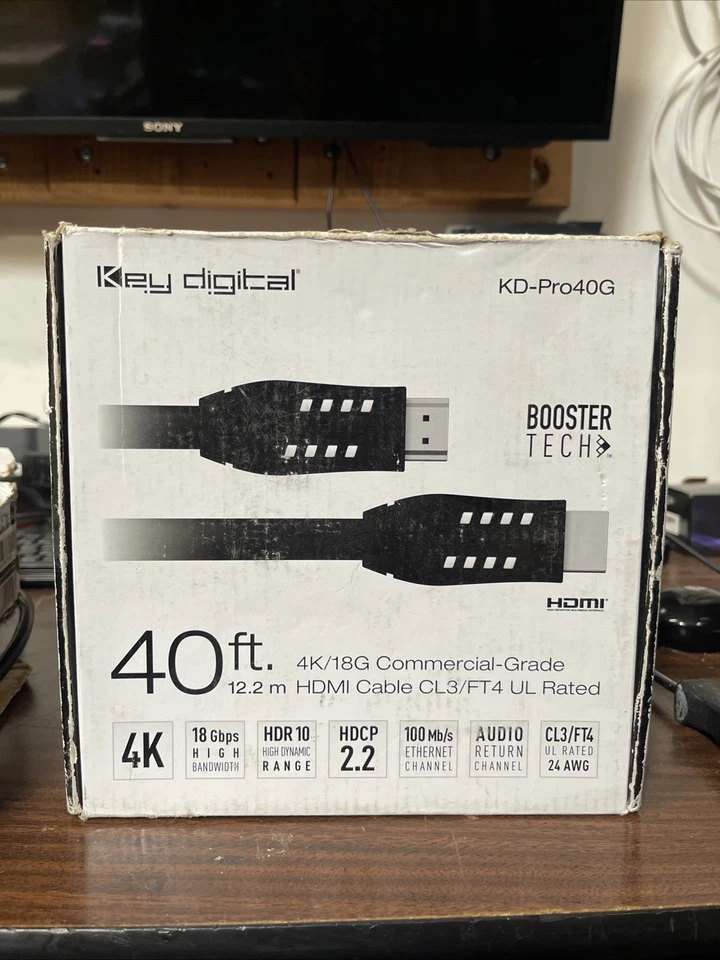 Key Digital kd-HIFI40Pr 40ft 4K HDMI Cable - NEW!!! - Image 1 of 3