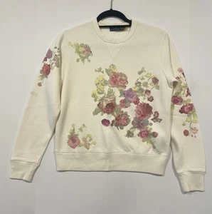 Polo Ralph Lauren Women’s Sweater Color: Cream (Flowers) Size: Small - Picture 1 of 6