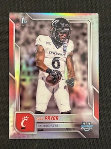 2025 Bowman Chrome University Evan Pryor #118 1st Bowman Refractor RC - Picture 1 of 2