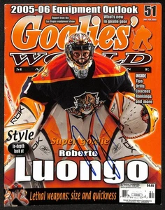Roberto Luongo Florida Panthers Firmado 2005 Goalie's World Magazine JSA 197292 - Imagen 1 de 2
